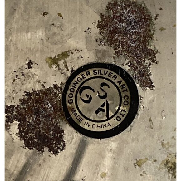 Vintage Godinger Silver Art GSA Silver-Plate Grape Leaf Design Fruit Basket MCM - Picture 9 of 15